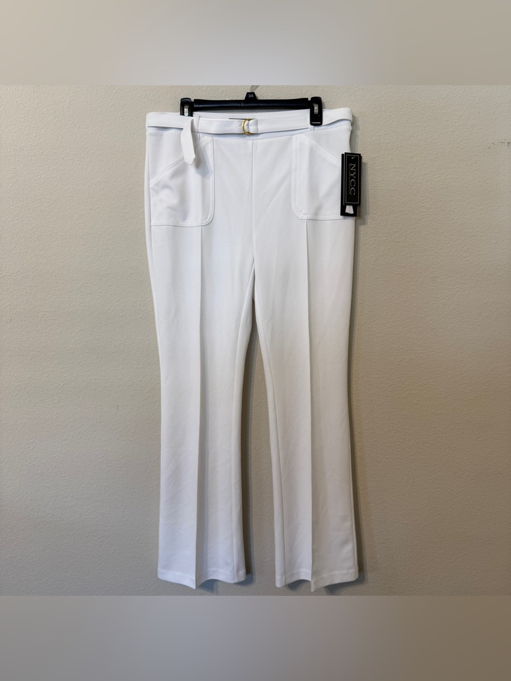 New York Clothing Company Women’s White Boot Cut Pants Size 12